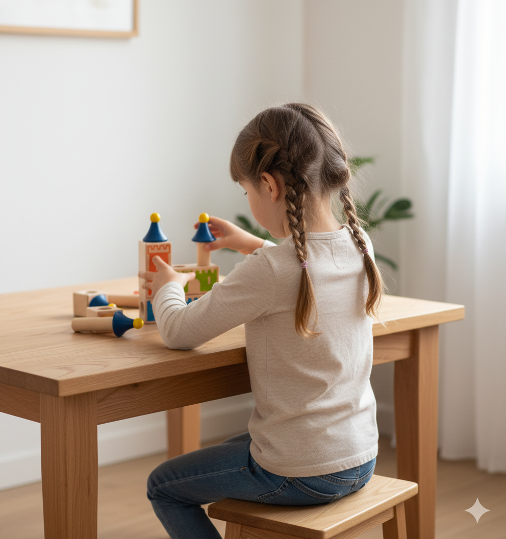 Niño aprendiendo con las manos, método multisensorial